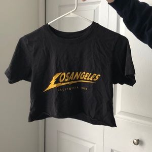 Black Los Angeles Cropped Tee